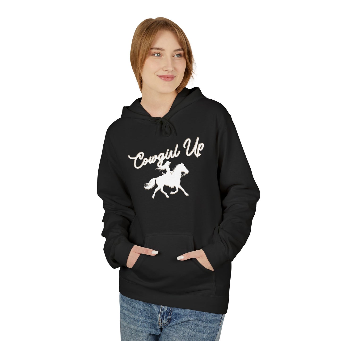 COWGIRL UP UNISEX Midweight Softstyle Fleece Hoodie