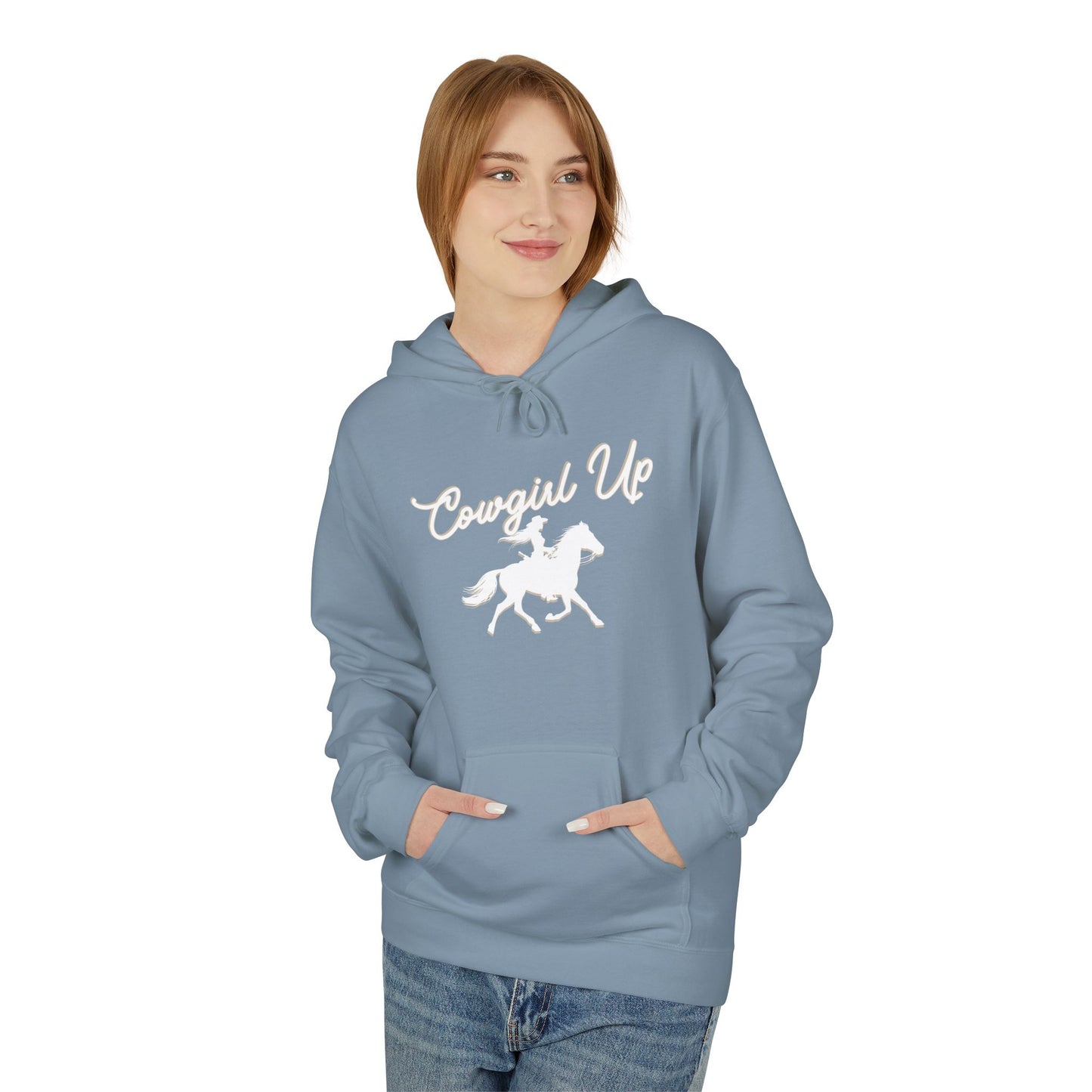 COWGIRL UP UNISEX Midweight Softstyle Fleece Hoodie