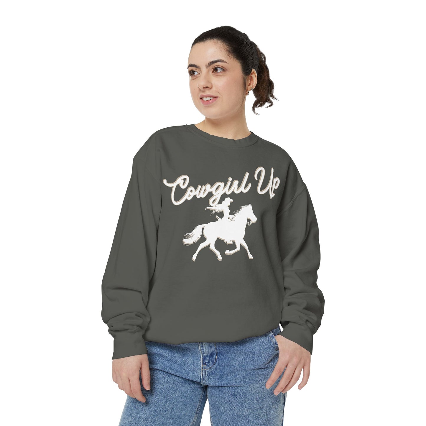 COWGIRL UP UNISEX Garment-Dyed Sweatshirt