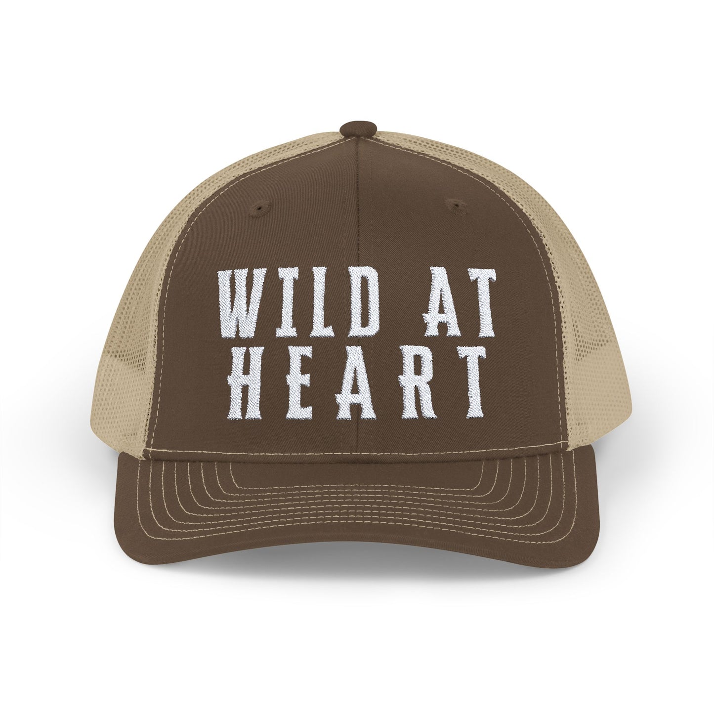WILD AT HEART L O  Embroidered Snapback Trucker Cap