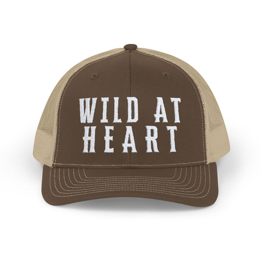 WILD AT HEART L O  Embroidered Snapback Trucker Cap
