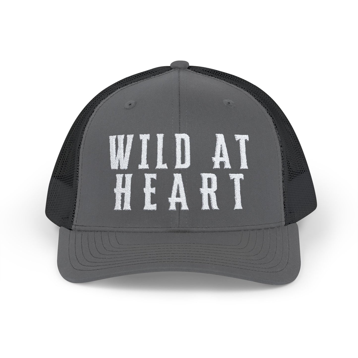 WILD AT HEART L O  Embroidered Snapback Trucker Cap