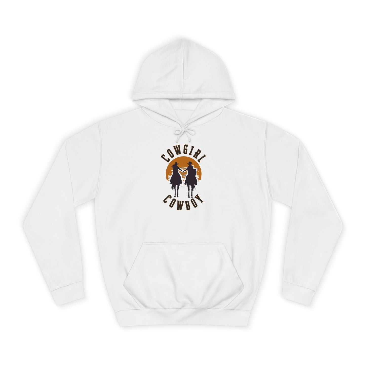 COWBOY AND COWGIRL UNISEX College Hoodie