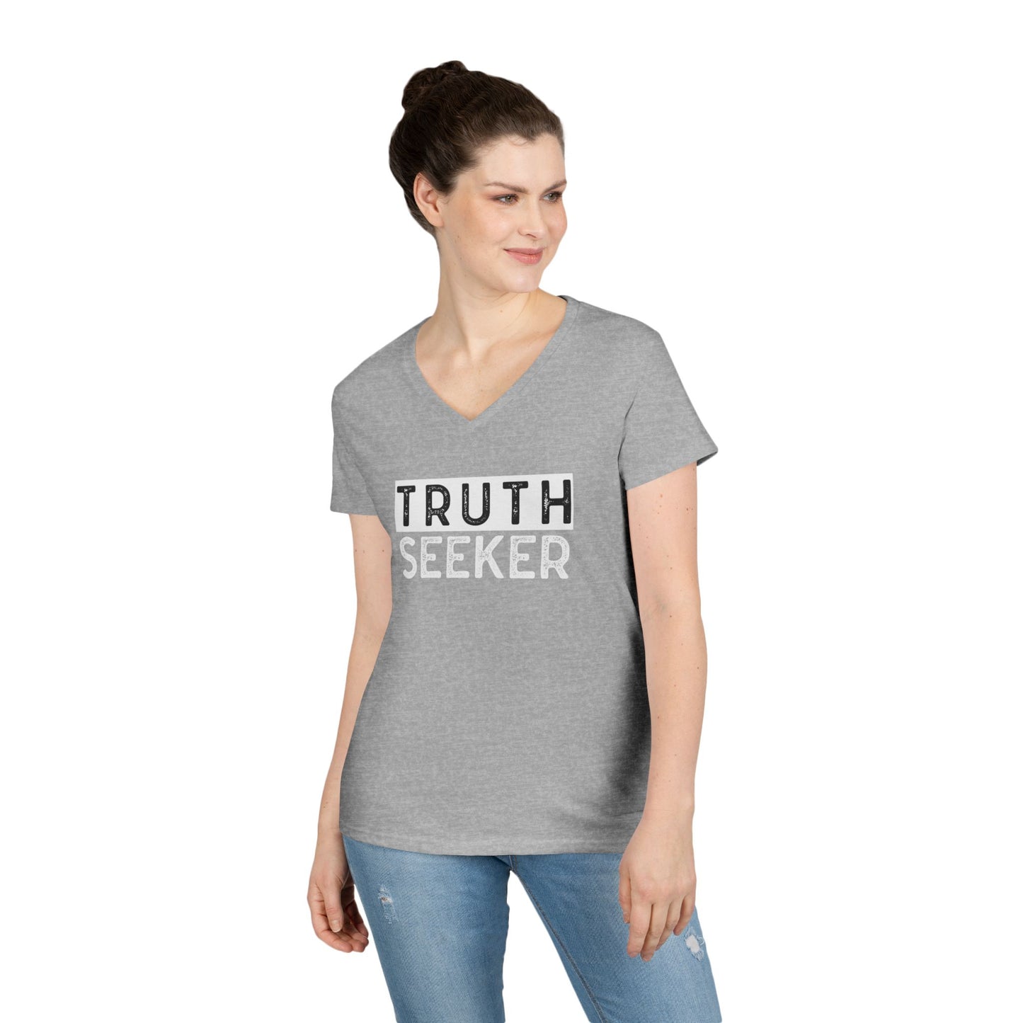 INSPIRED TRUTH SEEKER Ladies' V-Neck T-Shirt