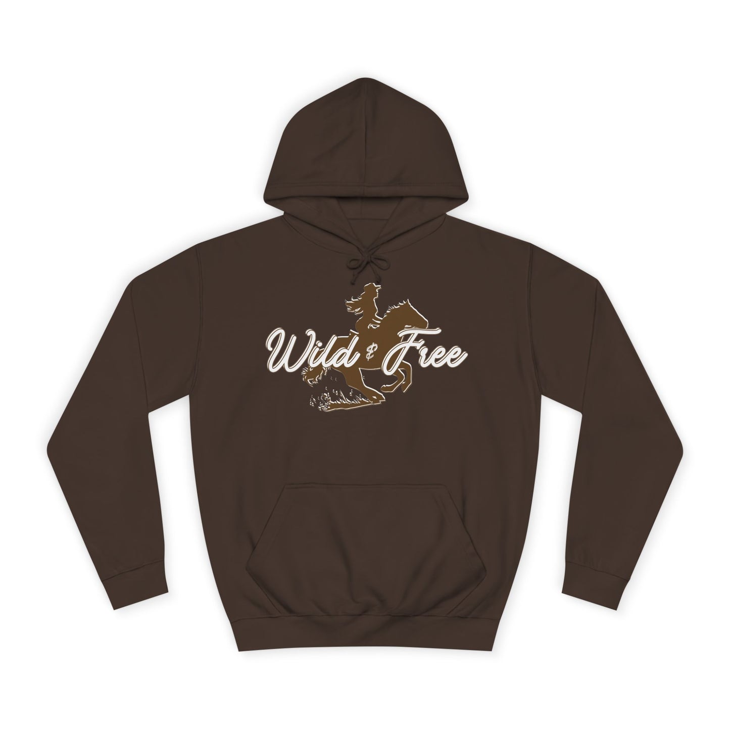 COWGIRL WILD AND FREE UNISEX College Hoodie