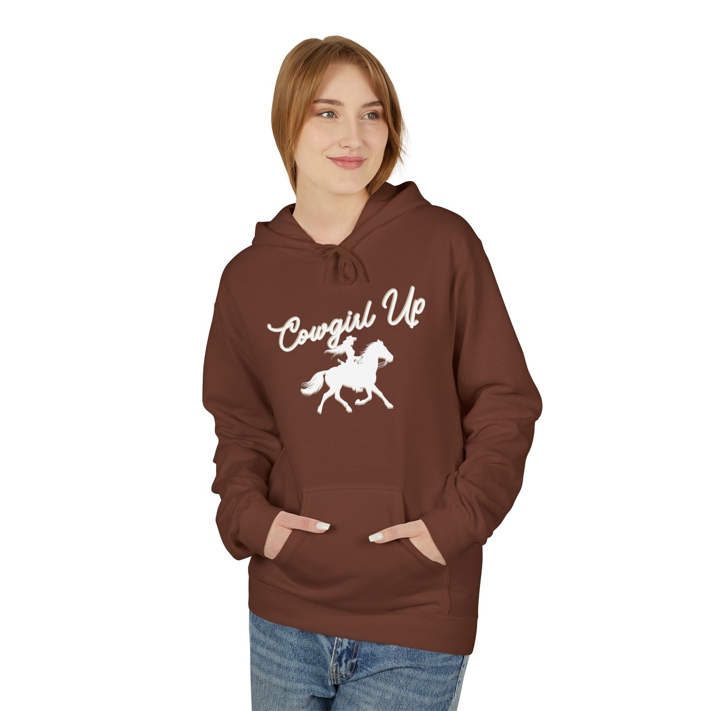 COWGIRL UP UNISEX Midweight Softstyle Fleece Hoodie
