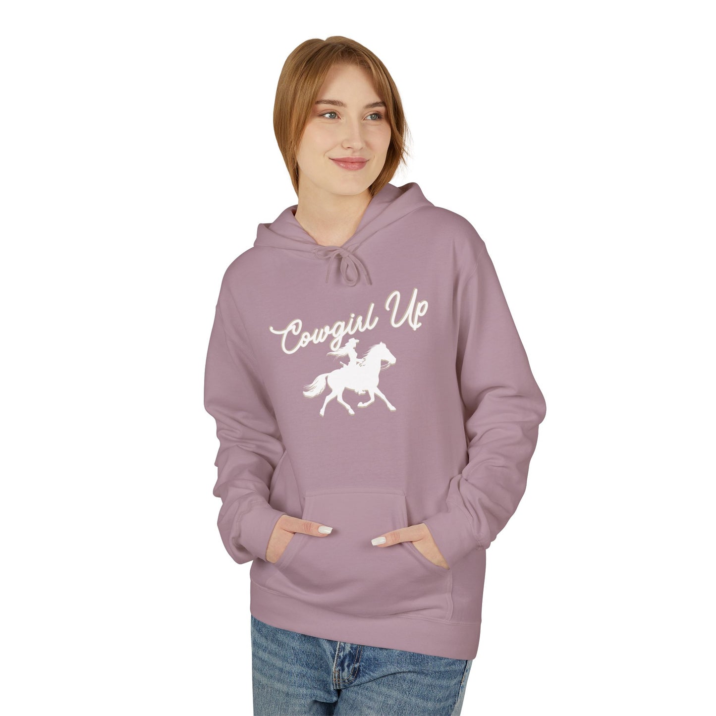 COWGIRL UP UNISEX Midweight Softstyle Fleece Hoodie
