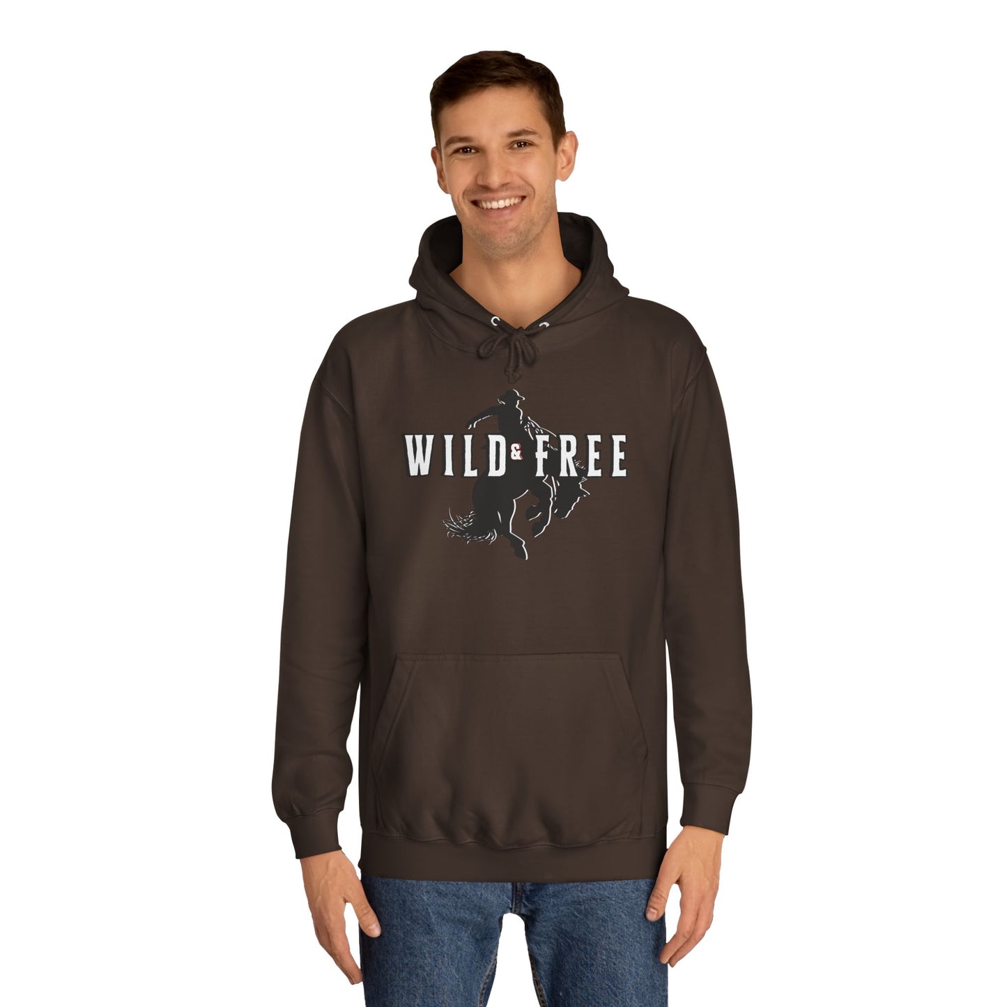 COWBOY WILD AND FREE B UNISEX College Hoodie