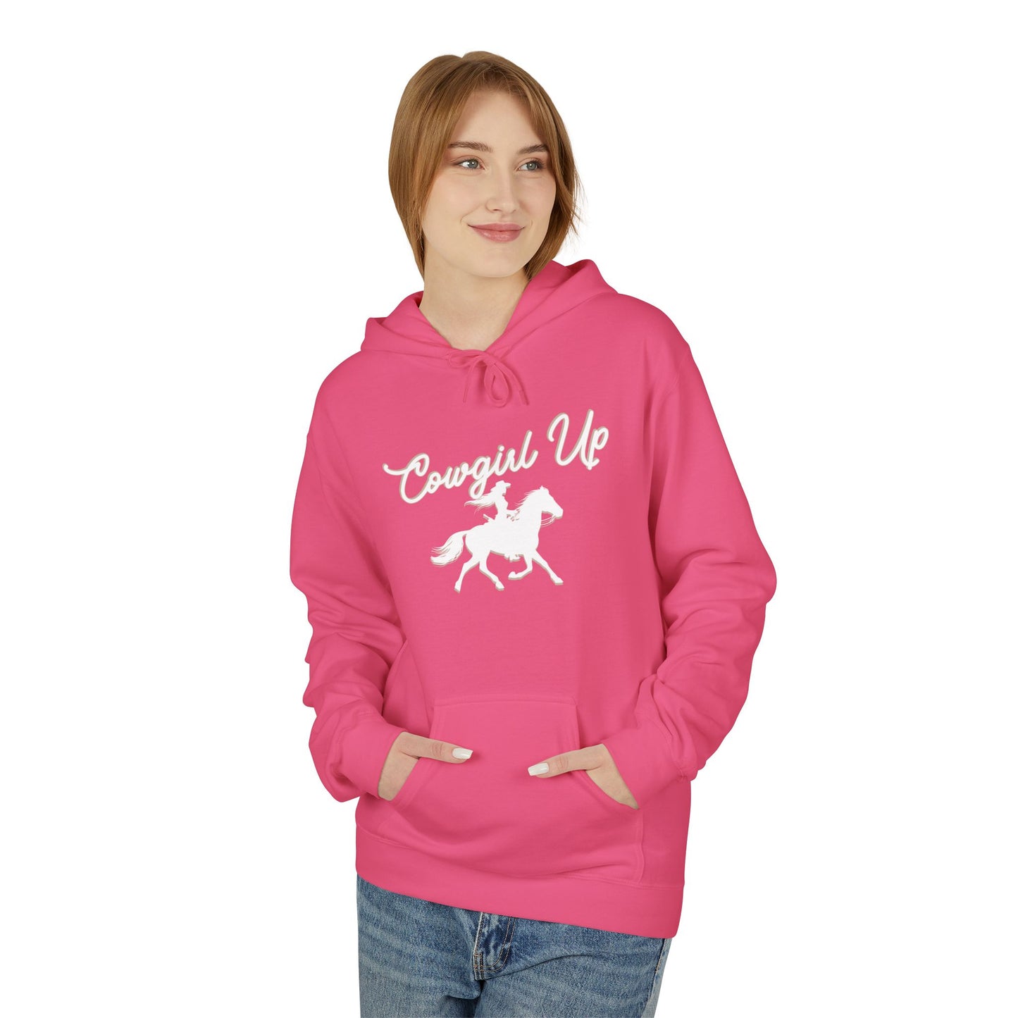 COWGIRL UP UNISEX Midweight Softstyle Fleece Hoodie