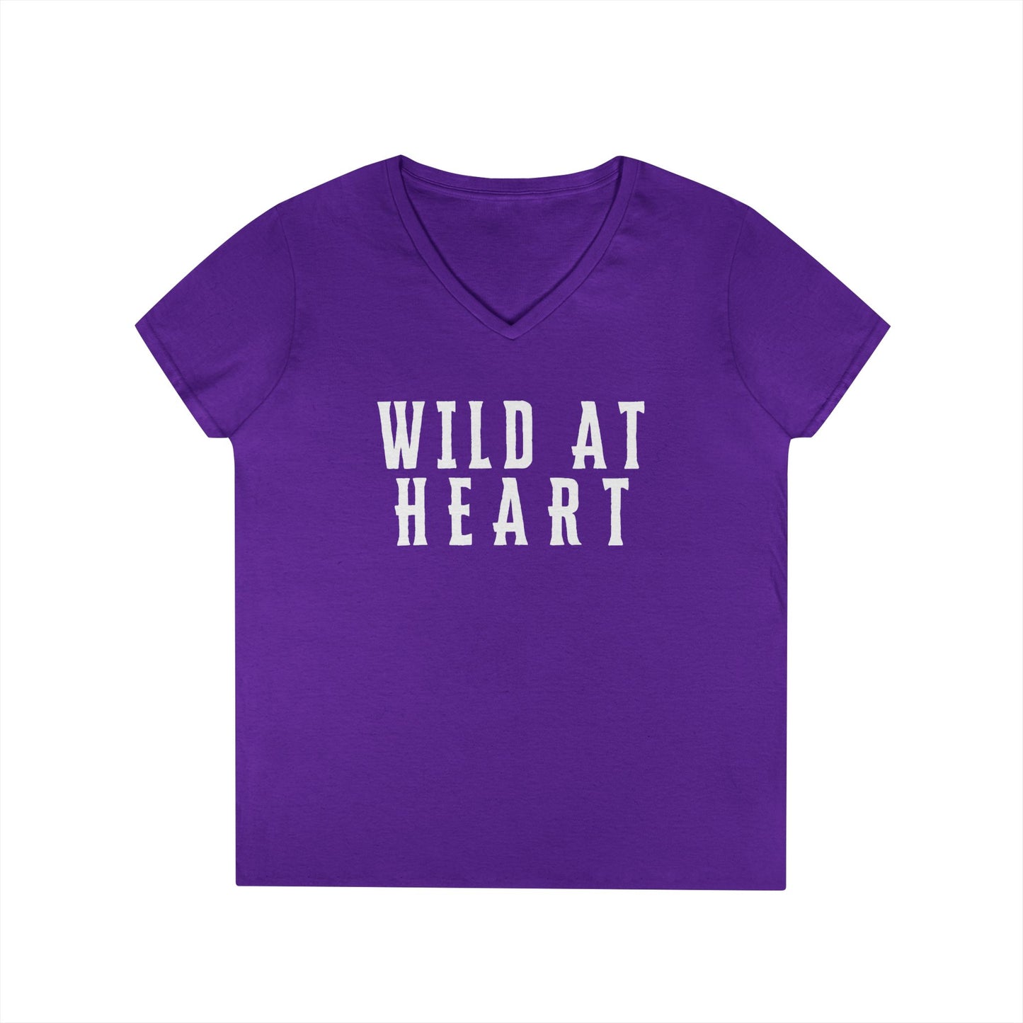 WILD AT HEART Ladies' V-Neck T-Shirt