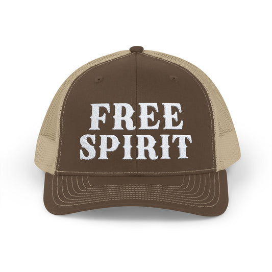 FREE SPIRIT W Embroidered Snapback Trucker Cap