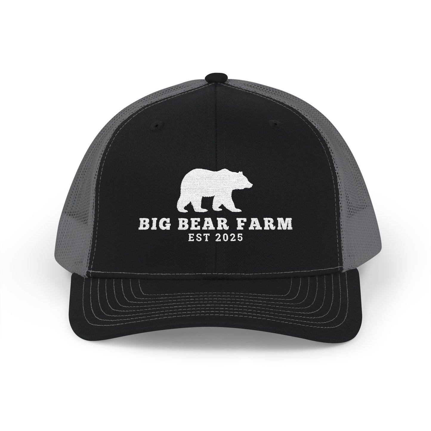 Big Bear Farm Trucker Cap - Embroidered Hat for Outdoor Lovers