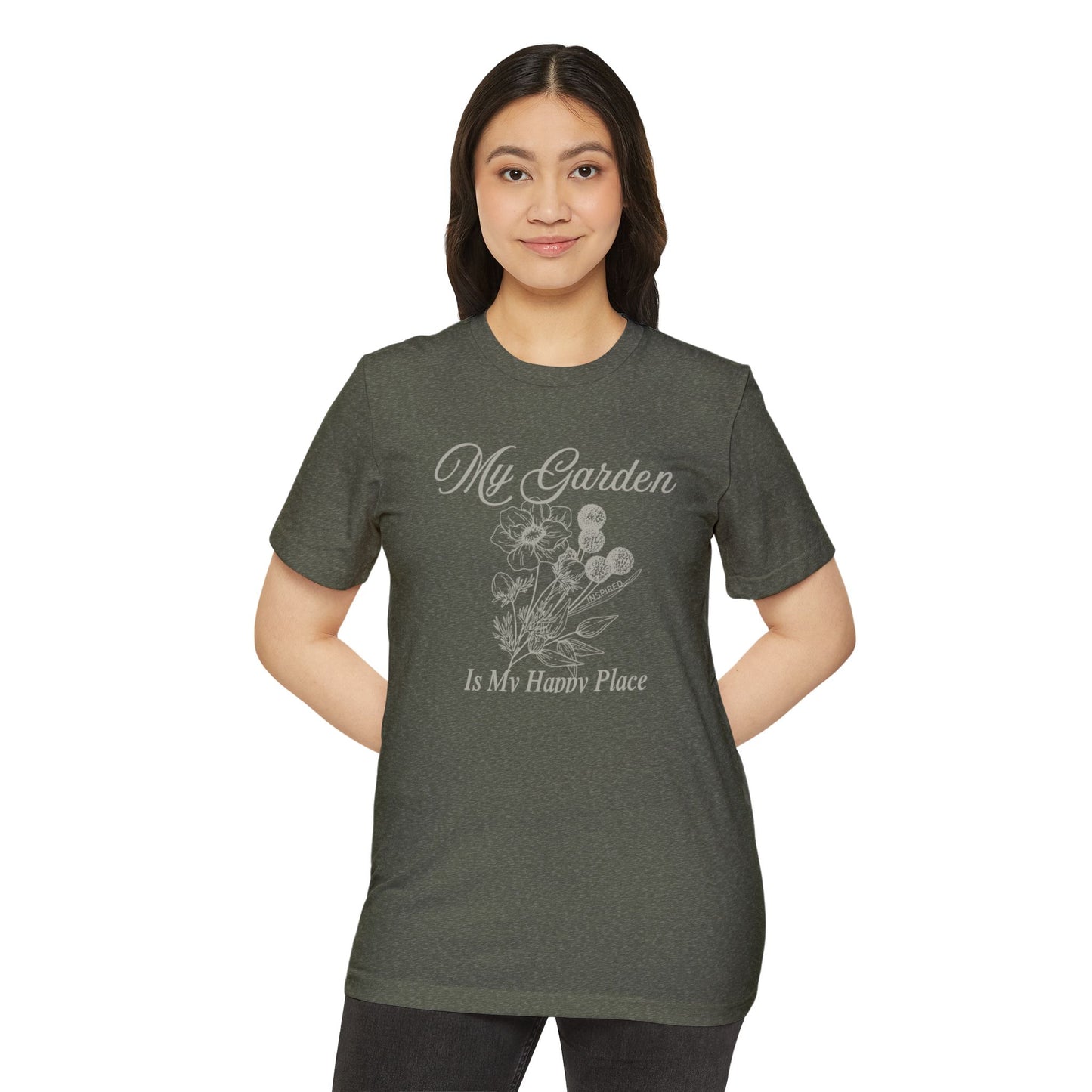INSPIRED GARDEN M Unisex Recycled ORGANIC T-Shirt