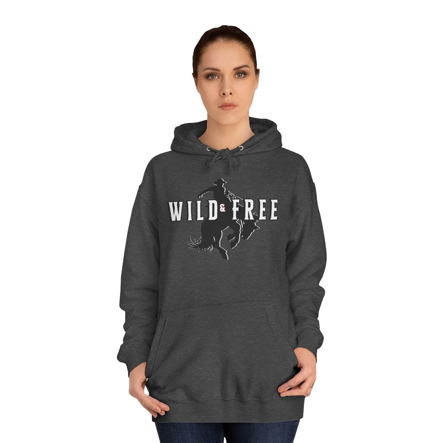 COWBOY WILD AND FREE B UNISEX College Hoodie
