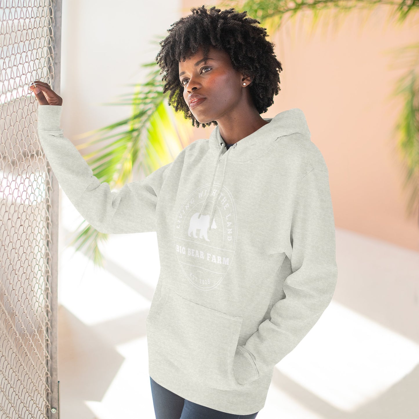 BIG BEAR FARM w Fleece Hoodie UNISEX