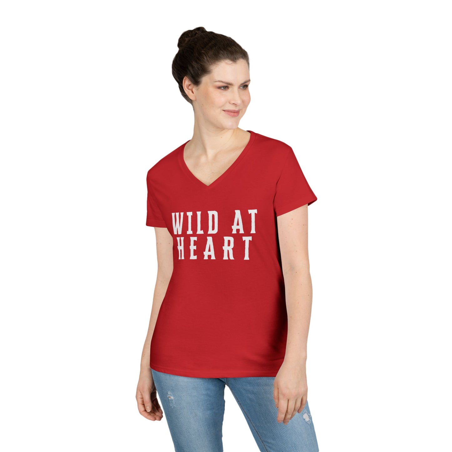 WILD AT HEART Ladies' V-Neck T-Shirt