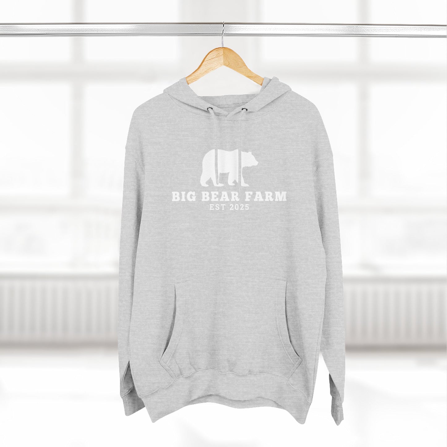 Fleece Hoodie - Big Bear Farm Love Land Design