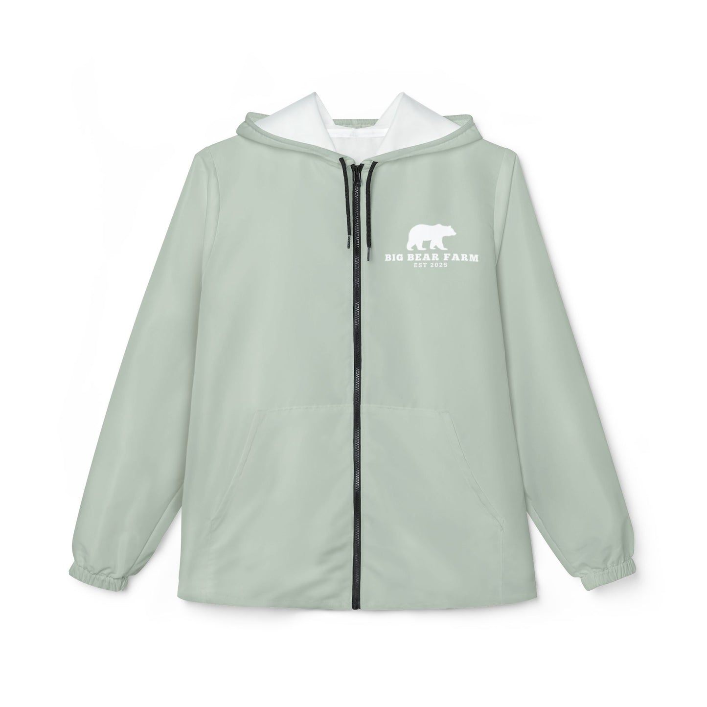 Big Bear Farm Windbreaker Jacket, G Outdoor Rain Jacket, Lightweight Travel Jacket, Nature Lover's Gift, Bear Design Windbreaker