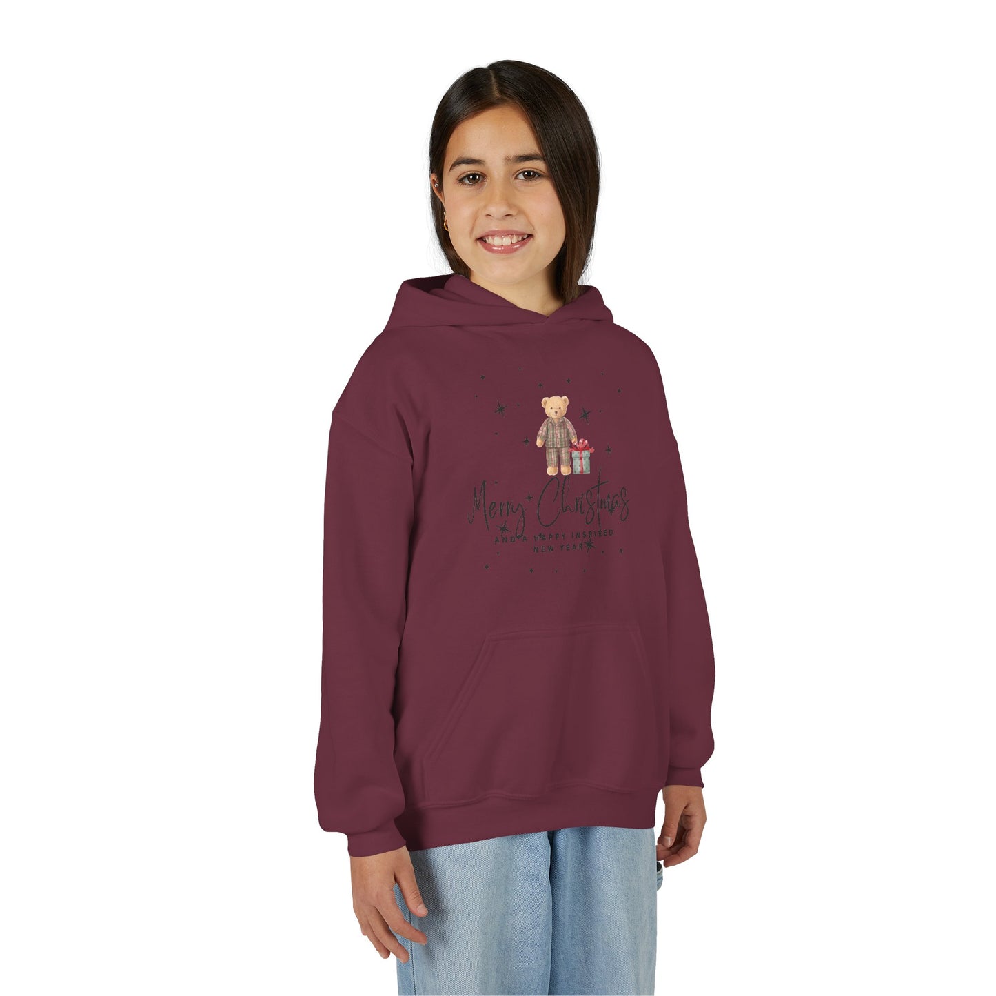 INSPIRED Youth Christmas Teddy Holiday Hoodie