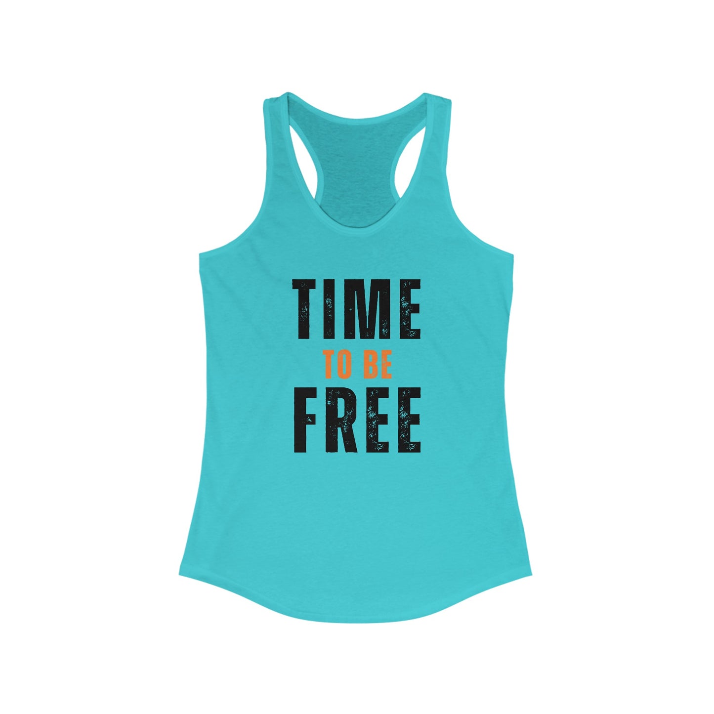 INSPIRED Time To Be Free B WOMEN'S Racerback Tank