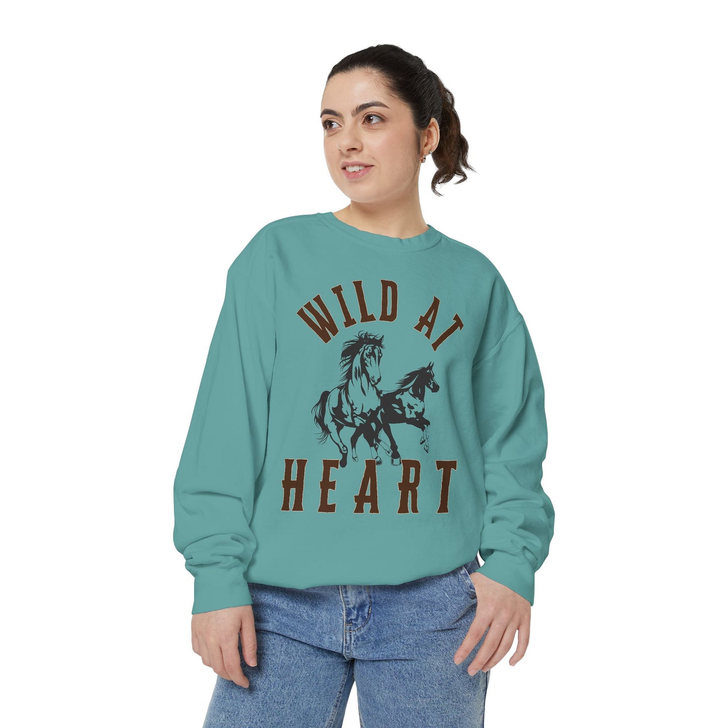 WILD AT HEART UNISEX Garment-Dyed Sweatshirt