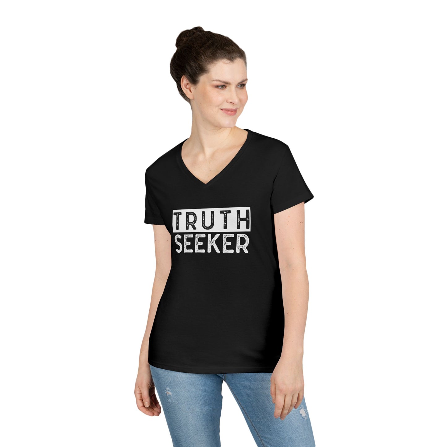 TRUTH SEEKER Ladies' V-Neck T-Shirt