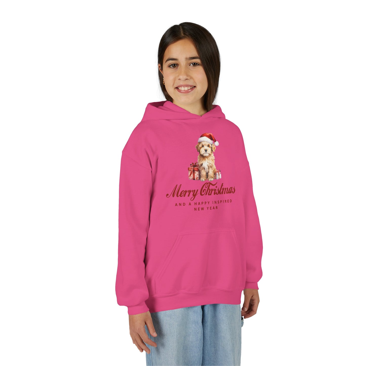 INSPIRED Youth Christmas Dog Holiday Hoodie
