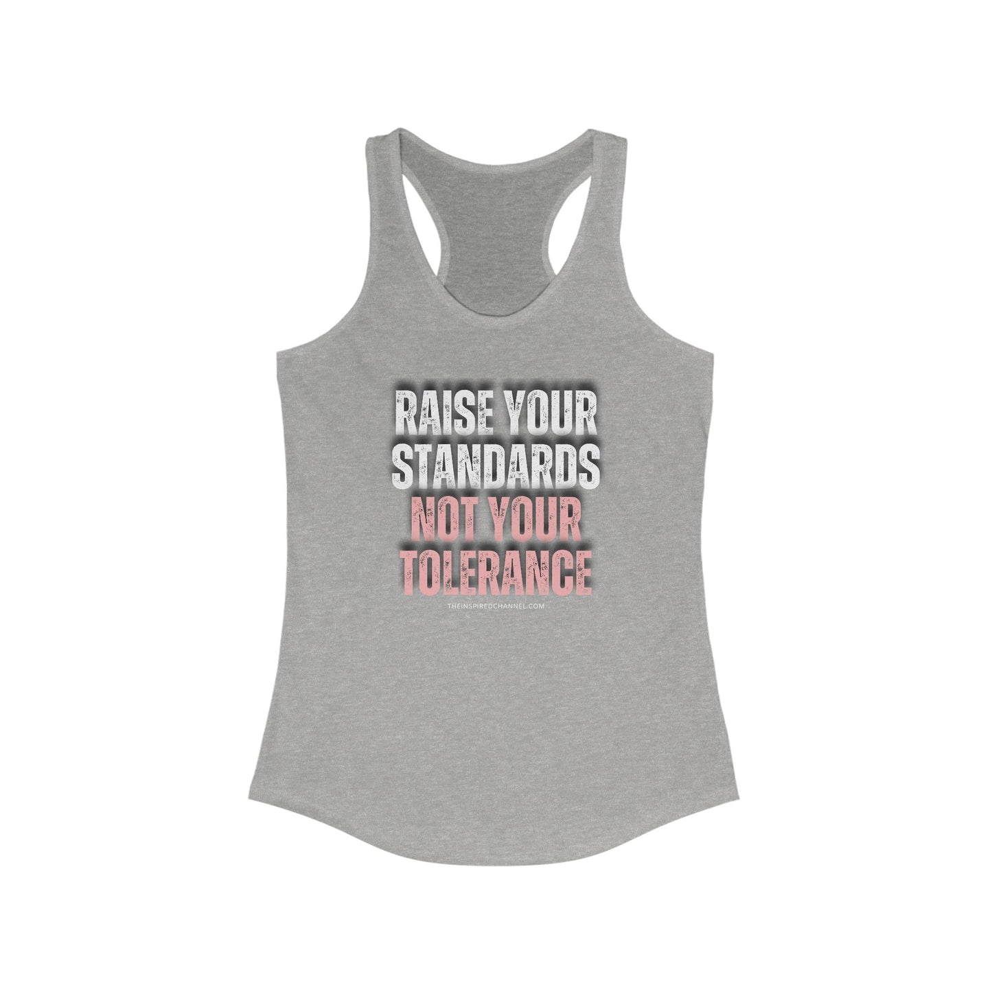 INSPIRED RAISE YOUR STANDARDS Women's Ideal Racerback Tank