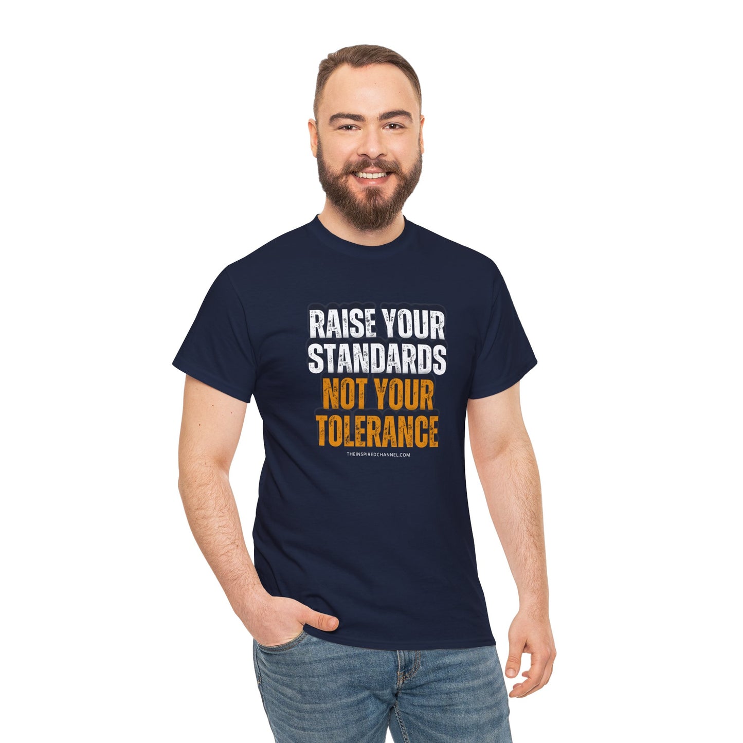 INSPIRED RAISE YOUR STANDARDS Unisex Heavy Cotton Tee