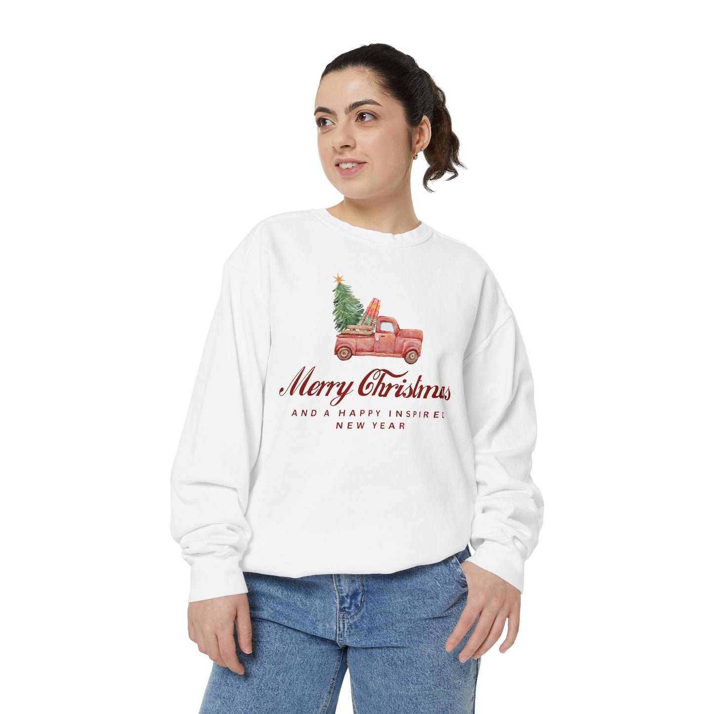 INSPIRED SPECIAL CHRISTMAS EDITION Truck UNISEX Garment-Dyed Sweatshirt
