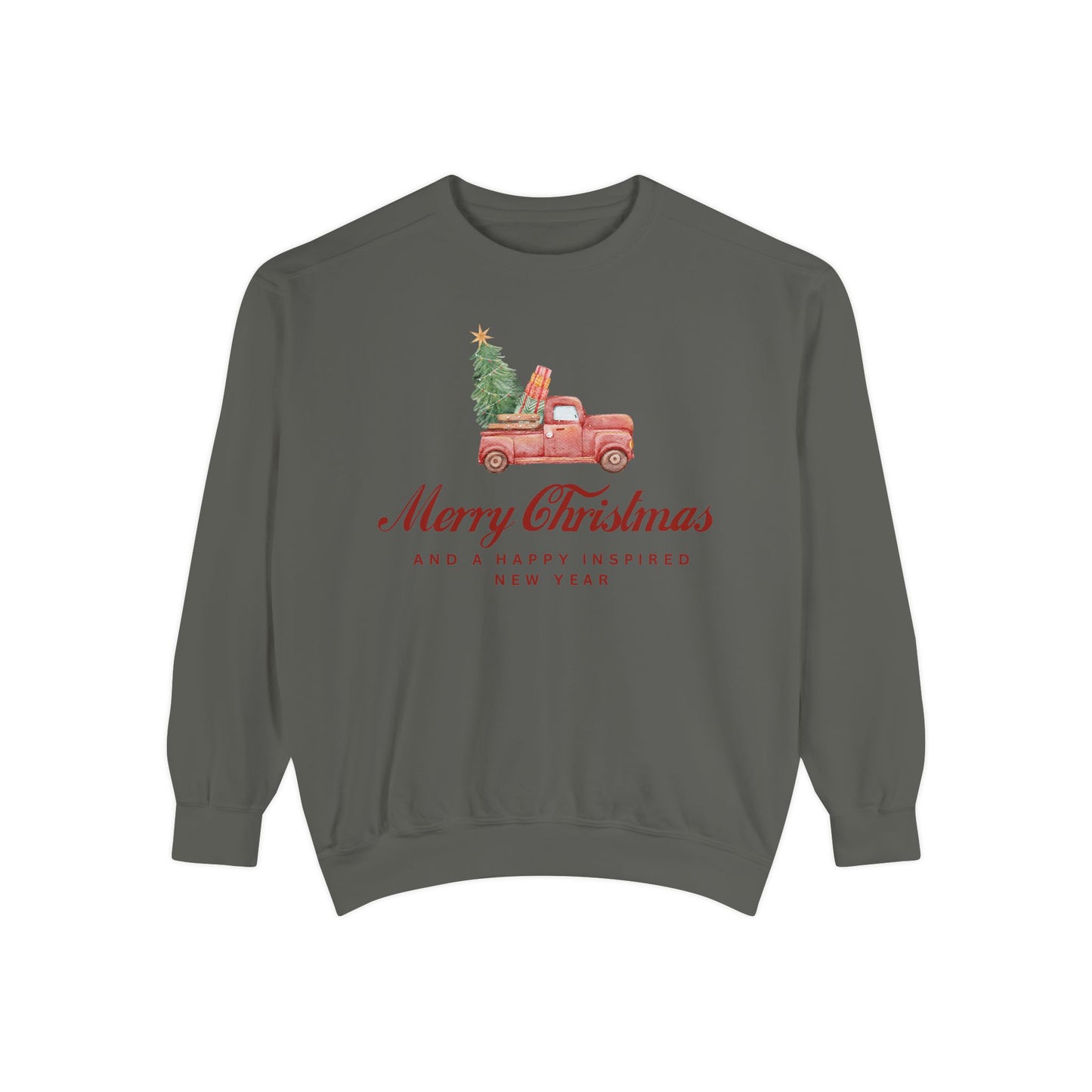 INSPIRED SPECIAL CHRISTMAS EDITION Truck UNISEX Garment-Dyed Sweatshirt