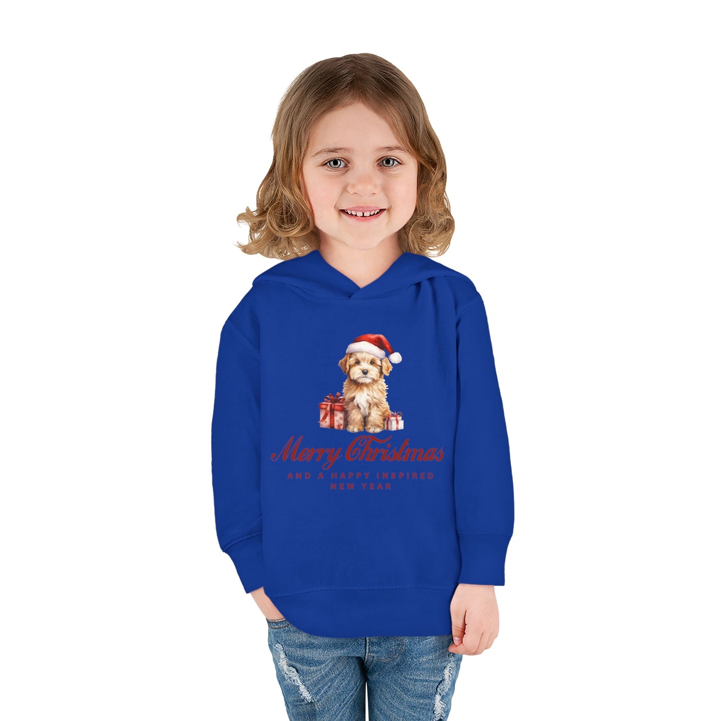 INSPIRED Toddler Hoodie - Merry Christmas Dog