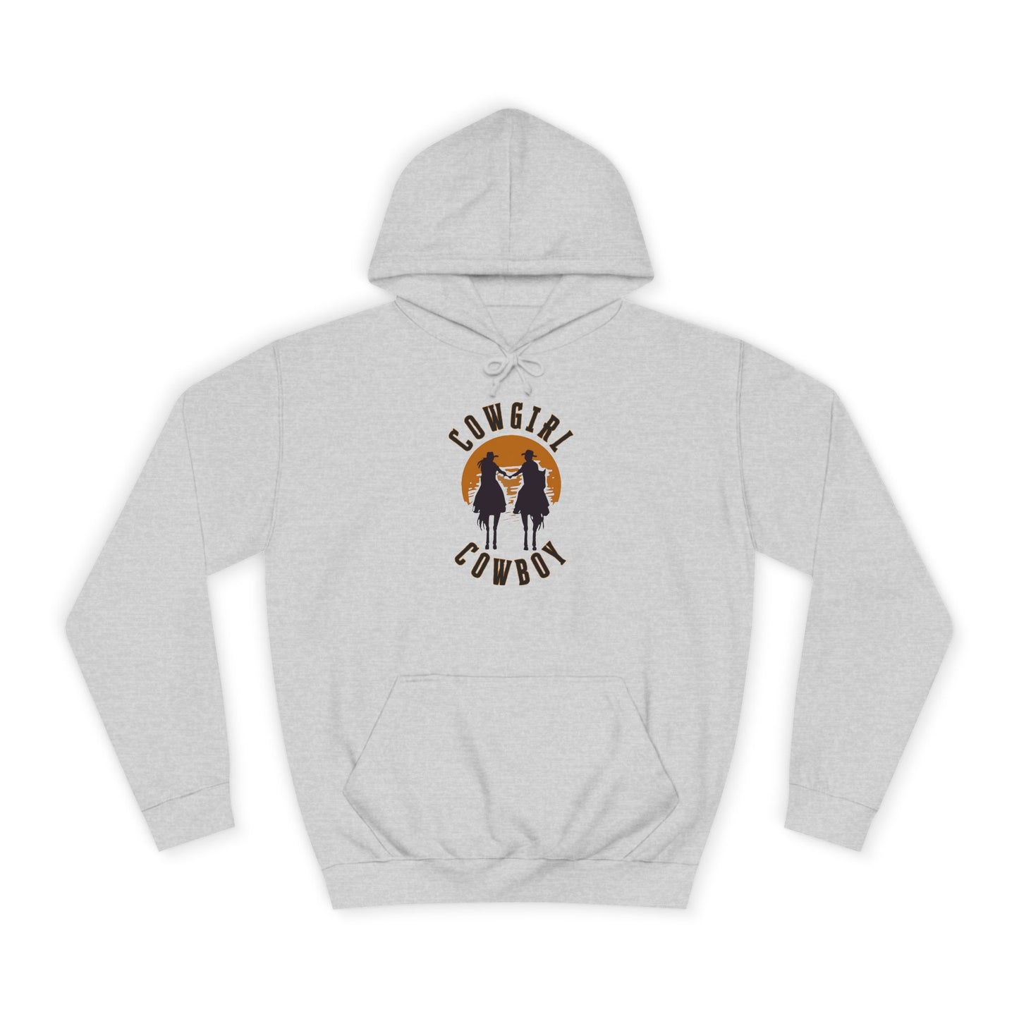 COWBOY AND COWGIRL UNISEX College Hoodie