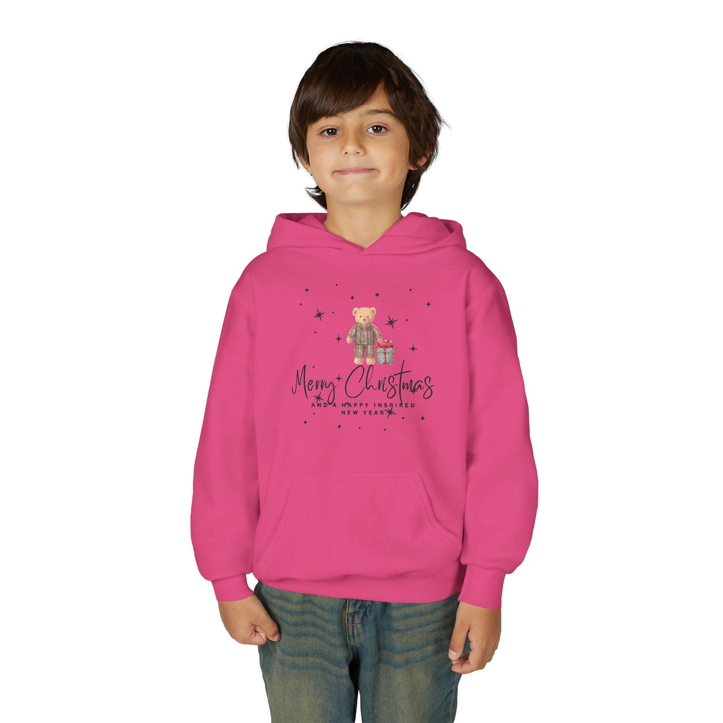 INSPIRED Youth Christmas Teddy Holiday Hoodie