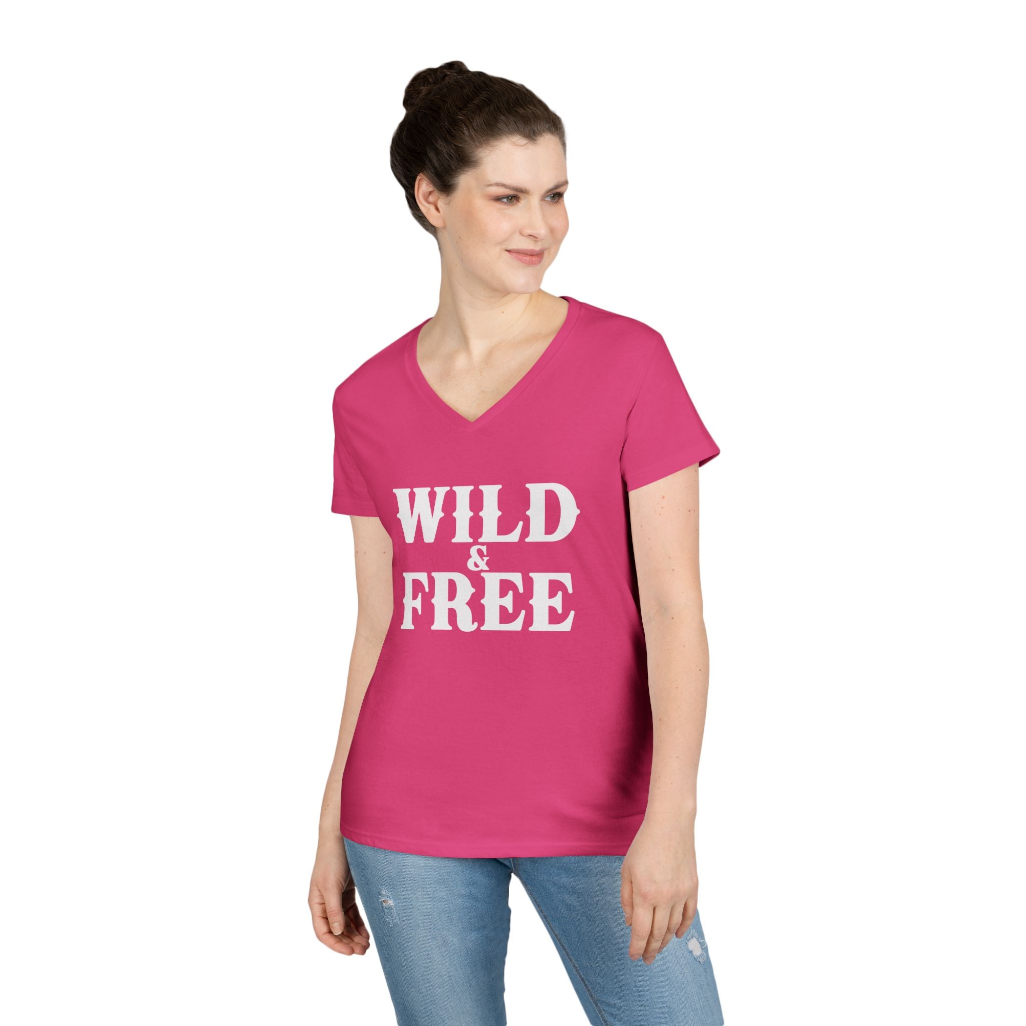 WILD AND FREE Ladies' V-Neck T-Shirt