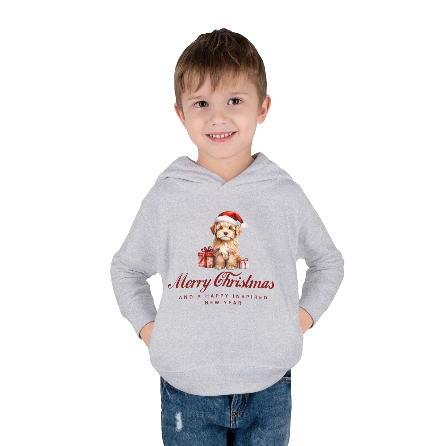INSPIRED Toddler Hoodie - Merry Christmas Dog