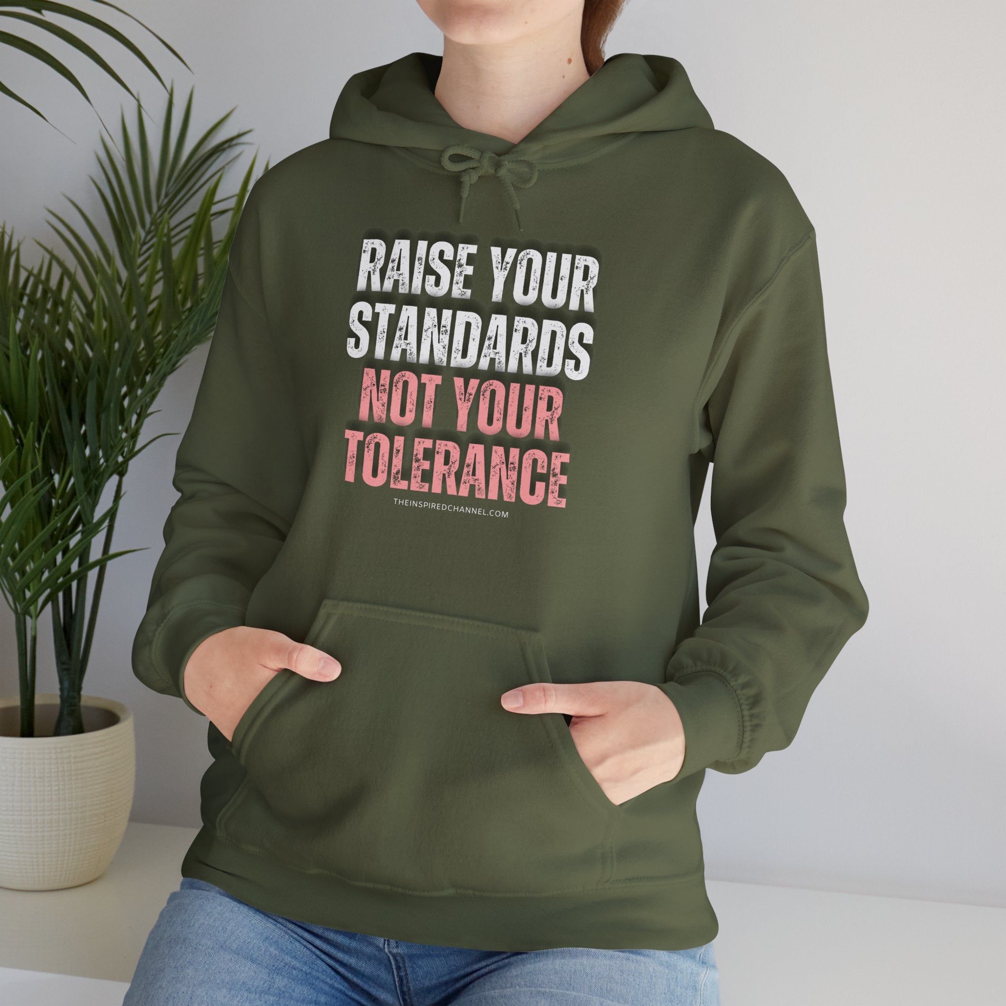 INSPIRED RAISE YOUR STANDARDS Unisex Heavy Blend™ Hooded Sweatshirt