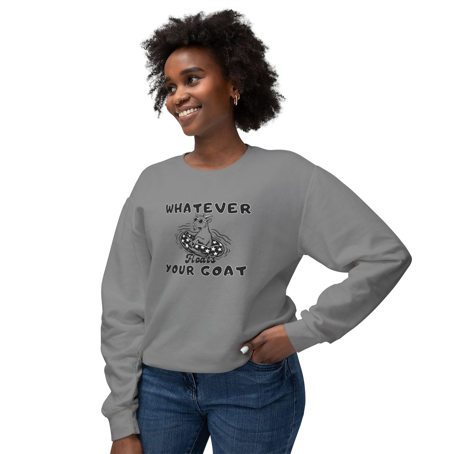 INSPIRED Goat Unisex Lightweight Crewneck Sweatshirt