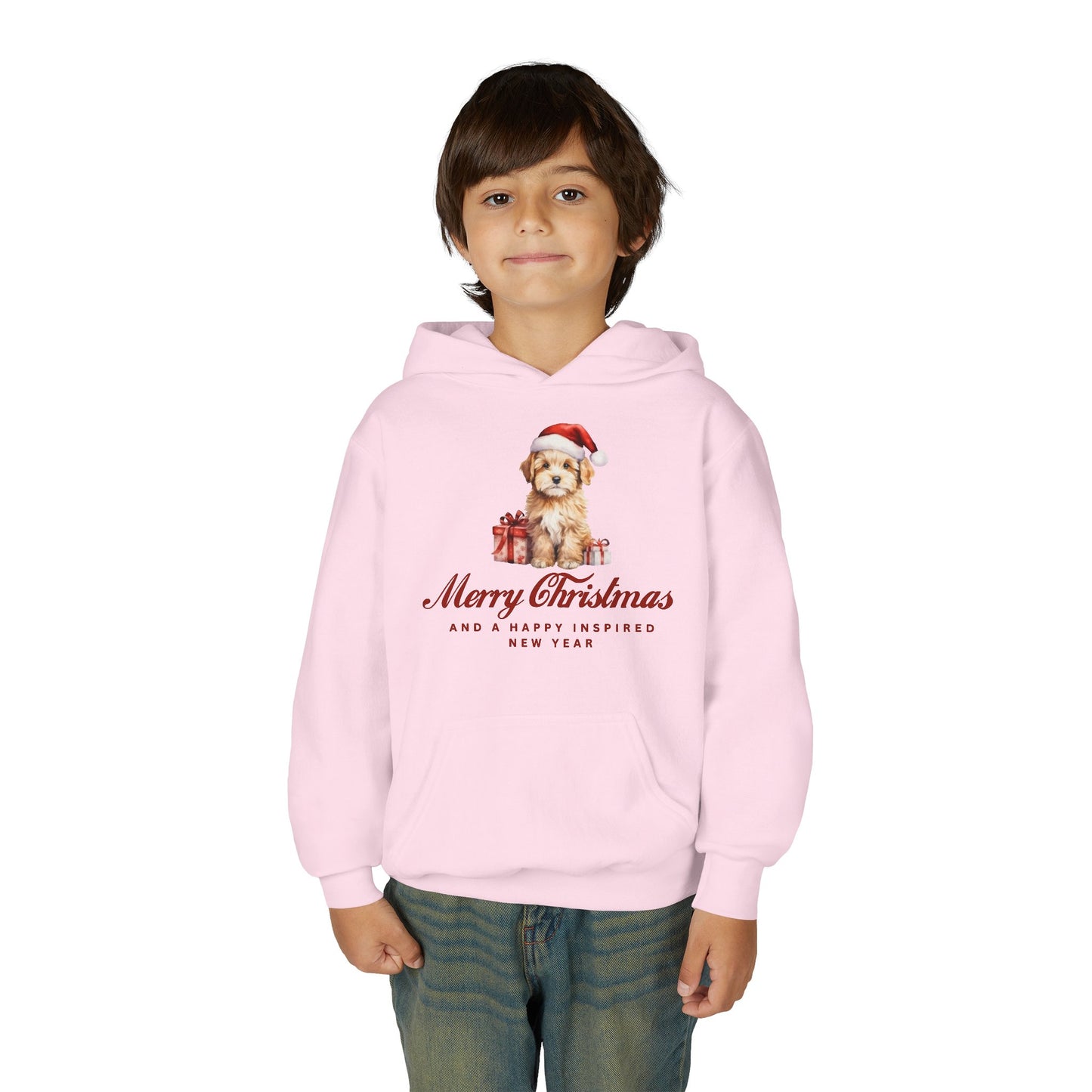 INSPIRED Youth Christmas Dog Holiday Hoodie