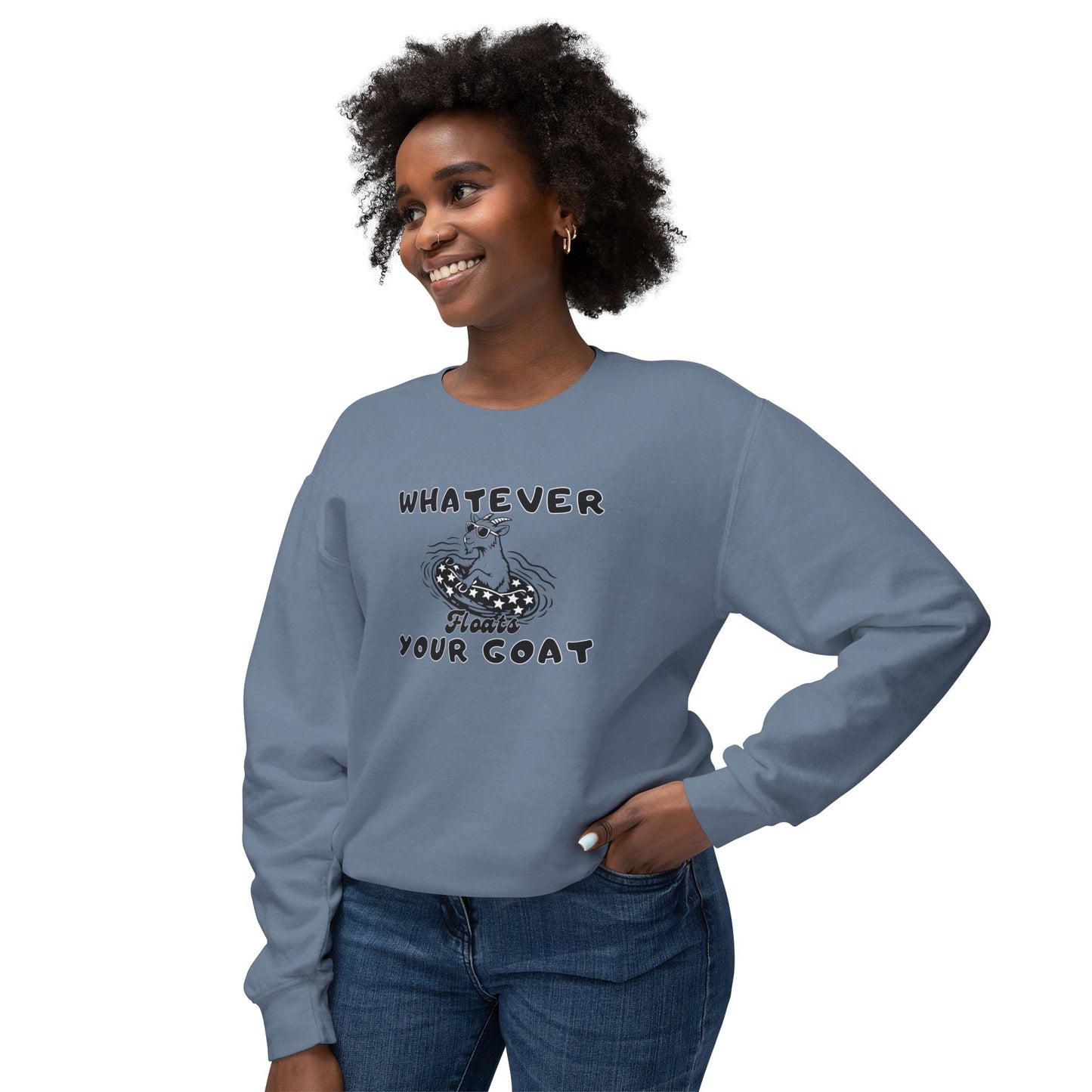 INSPIRED Goat Unisex Lightweight Crewneck Sweatshirt