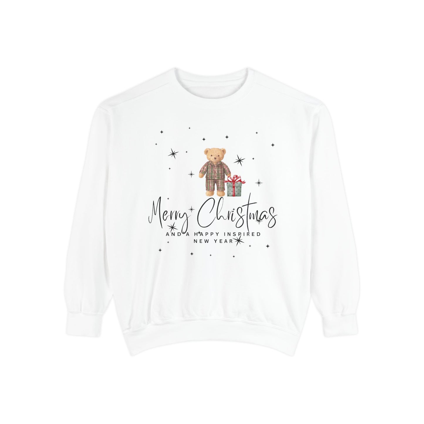 INSPIRED SPECIAL CHRISTMAS EDITION Bear UNISEX Garment-Dyed Sweatshirt
