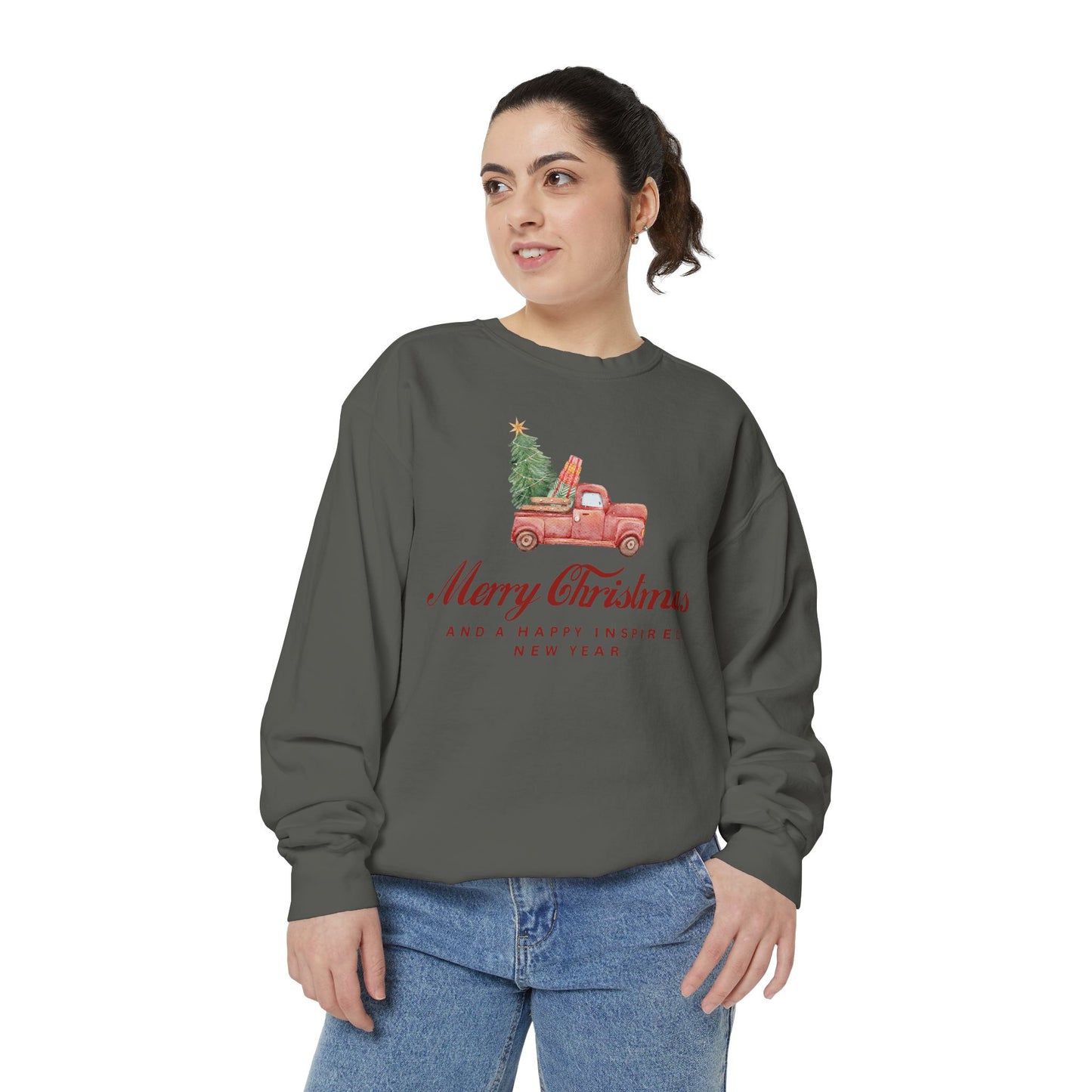 INSPIRED SPECIAL CHRISTMAS EDITION Truck UNISEX Garment-Dyed Sweatshirt