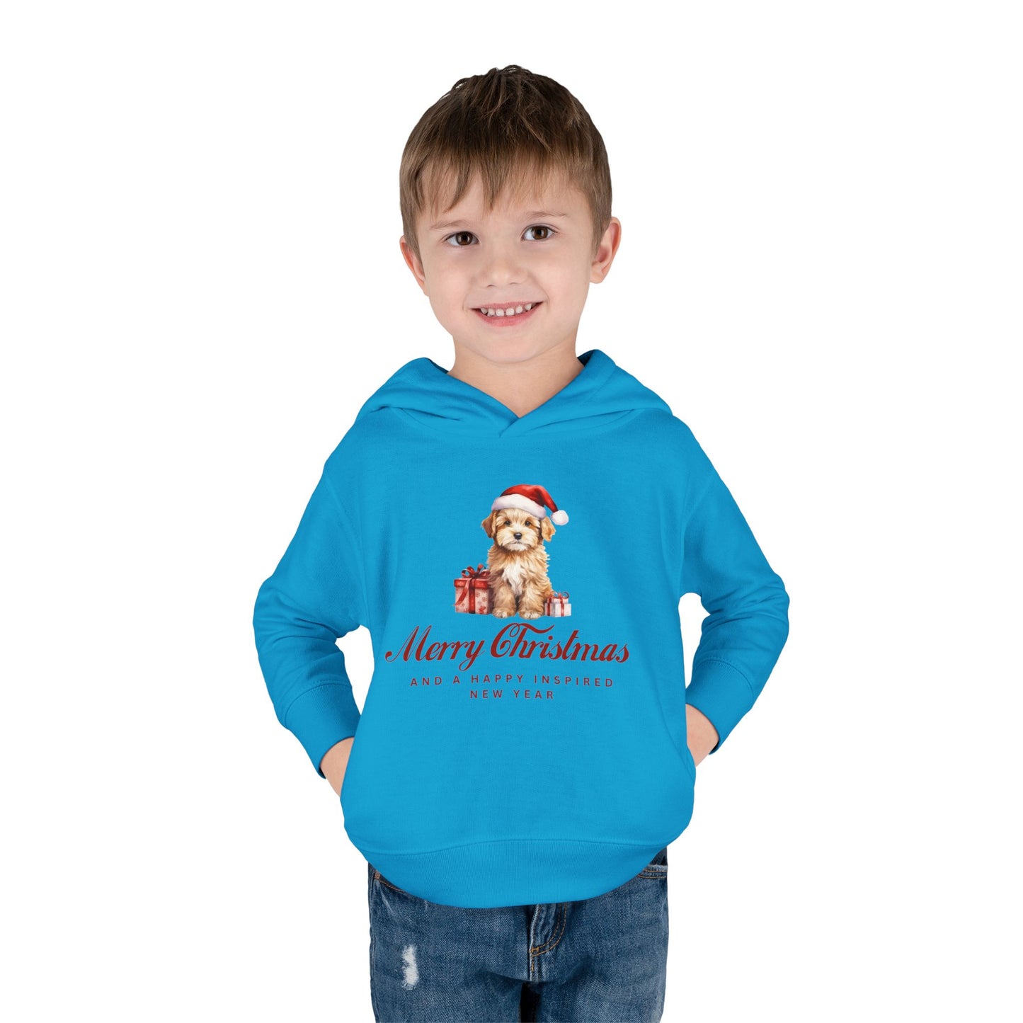 INSPIRED Toddler Hoodie - Merry Christmas Dog