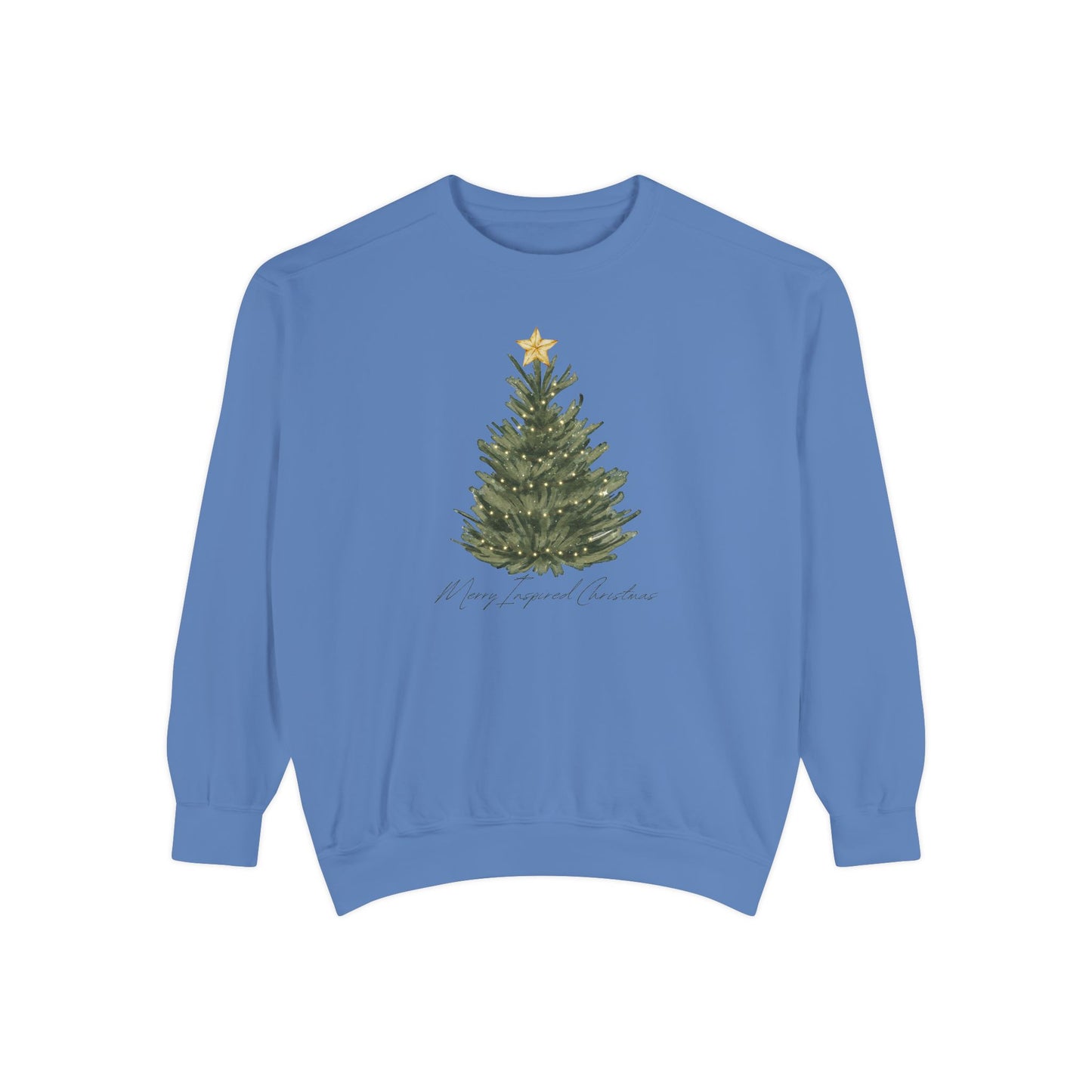 INSPIRED SPECIAL CHRISTMAS Tree EDITION UNISEX Garment-Dyed Sweatshirt