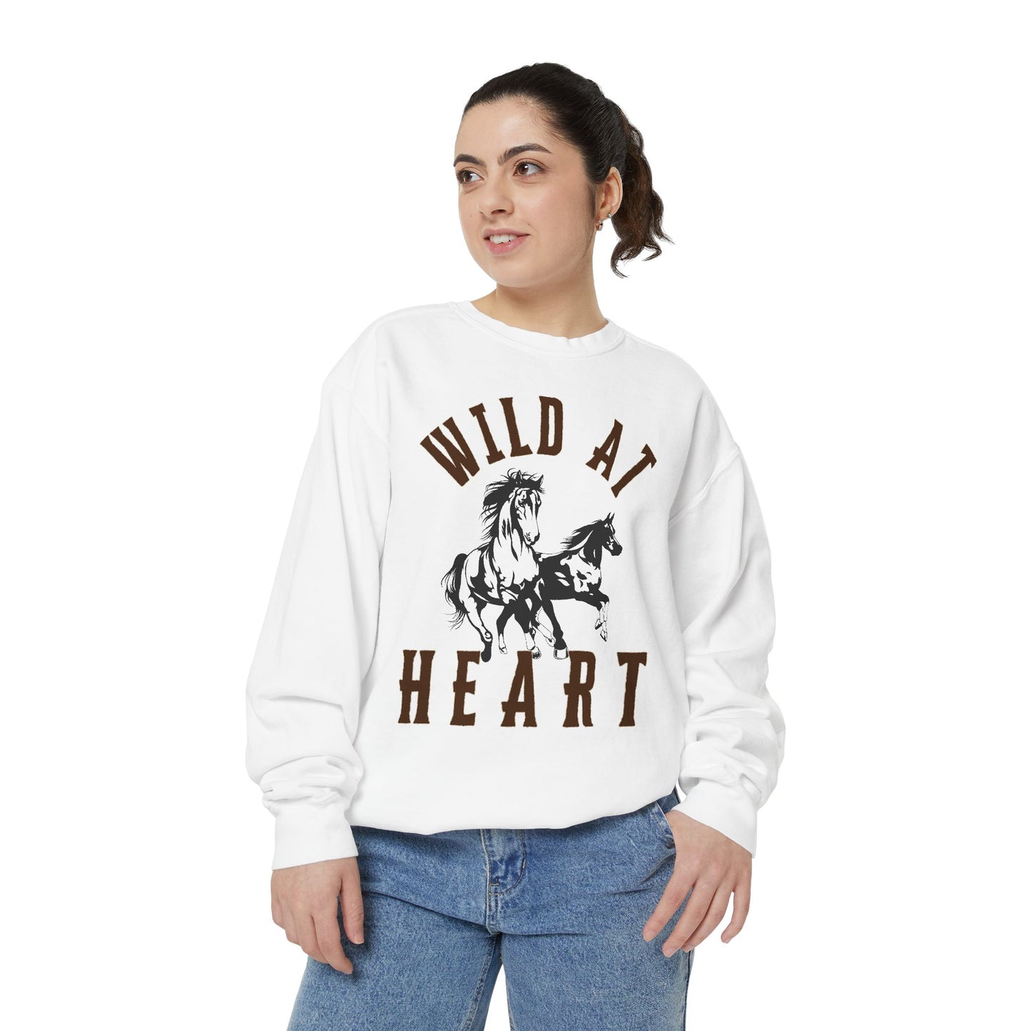 WILD AT HEART UNISEX Garment-Dyed Sweatshirt
