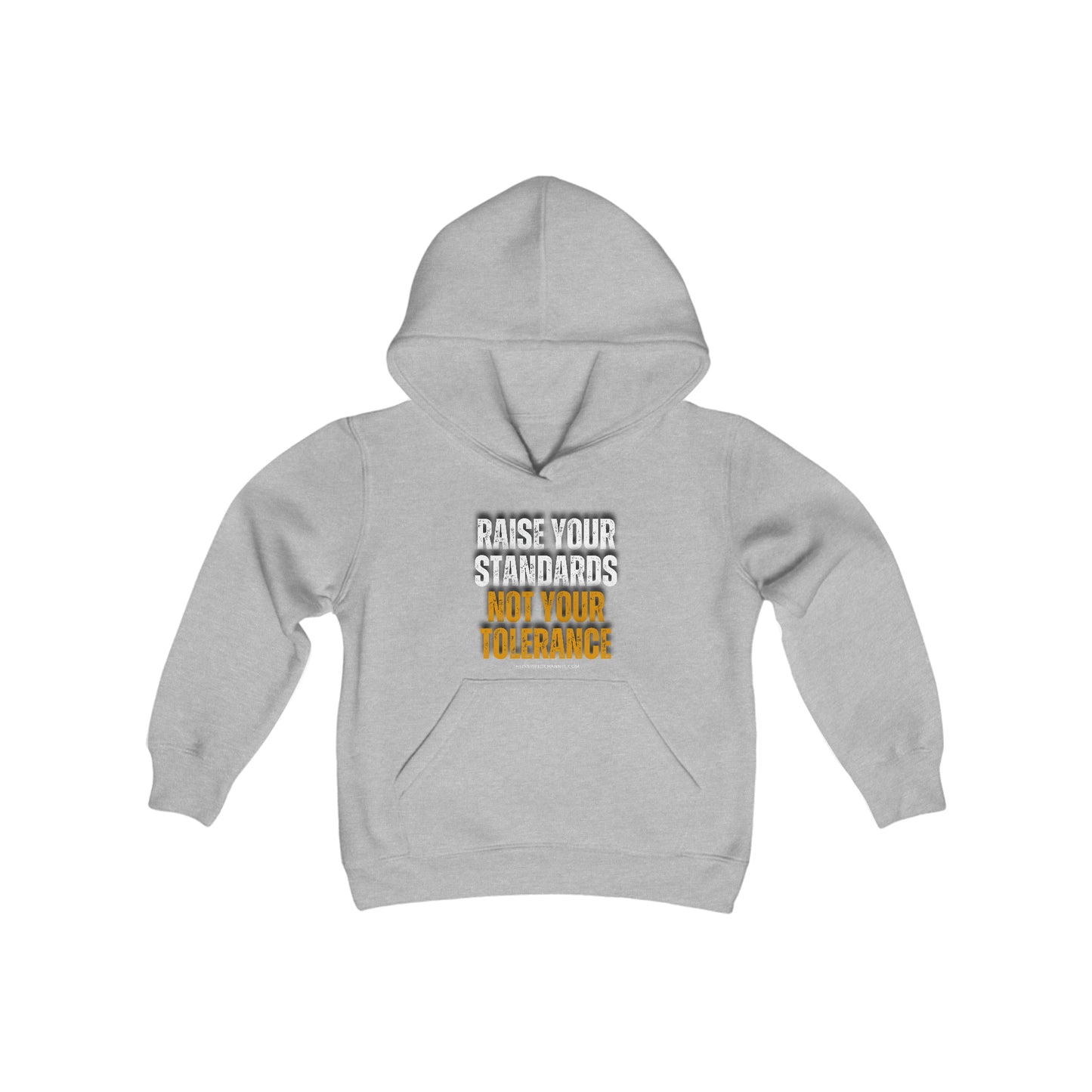 INSPIRED RAISE YOUR STANDARDS Youth Heavy Blend Hooded Sweatshirt