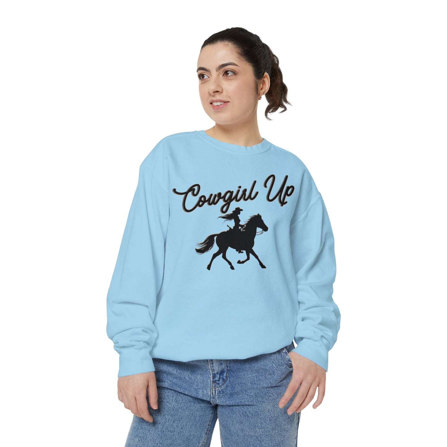 COWGIRL UP UNISEX Garment-Dyed Sweatshirt