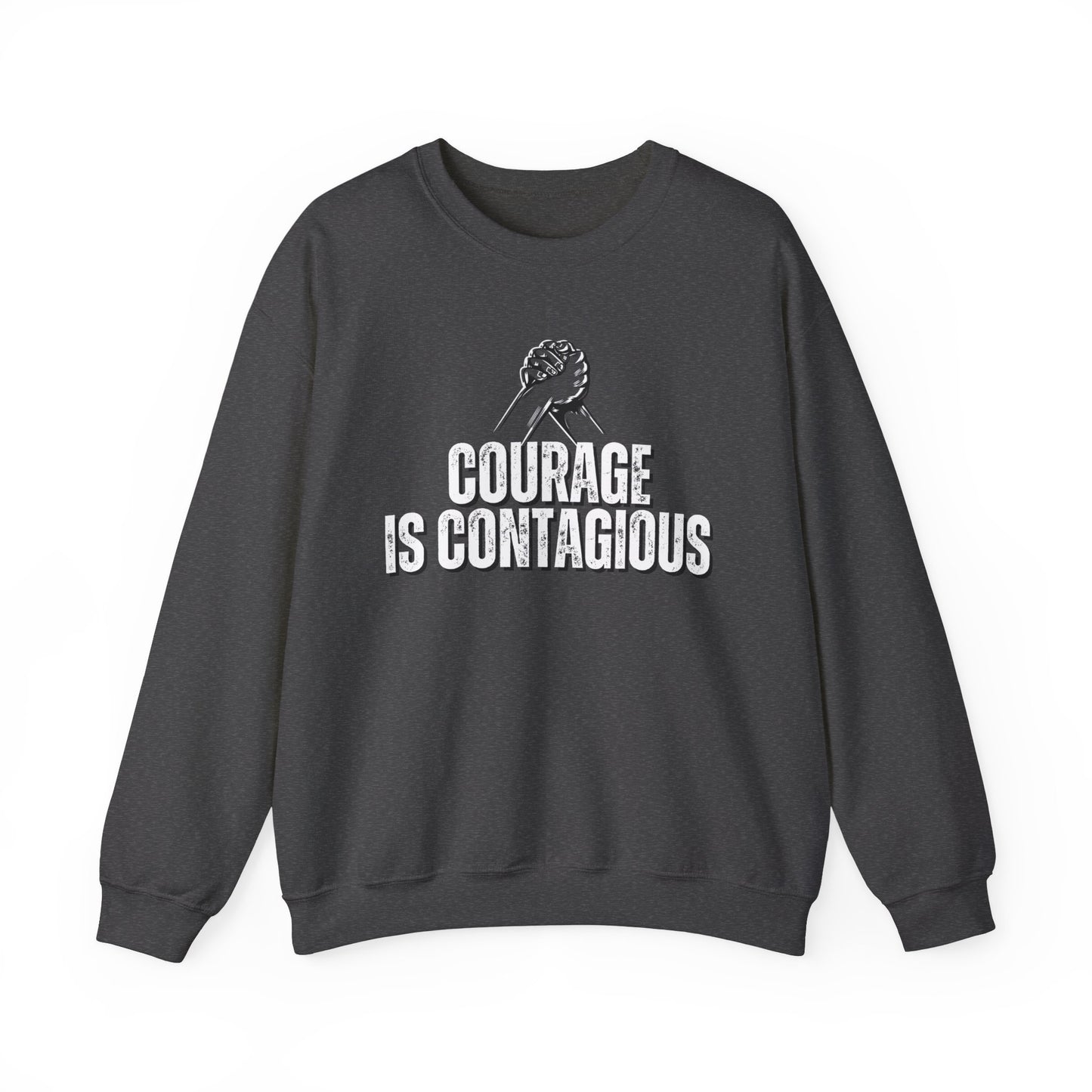 INSPIRED Men Courage Is Contagious Unisex Heavy Blend Crewneck Sweatshirt