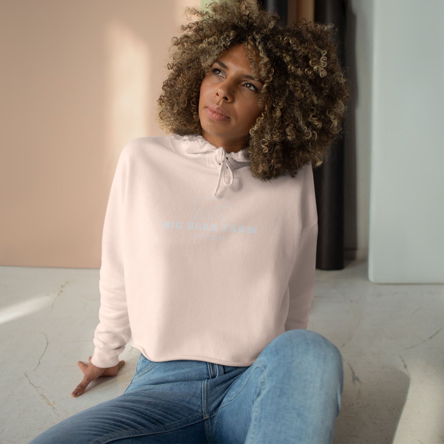 INSPIRED Big Bear Crop Hoodie