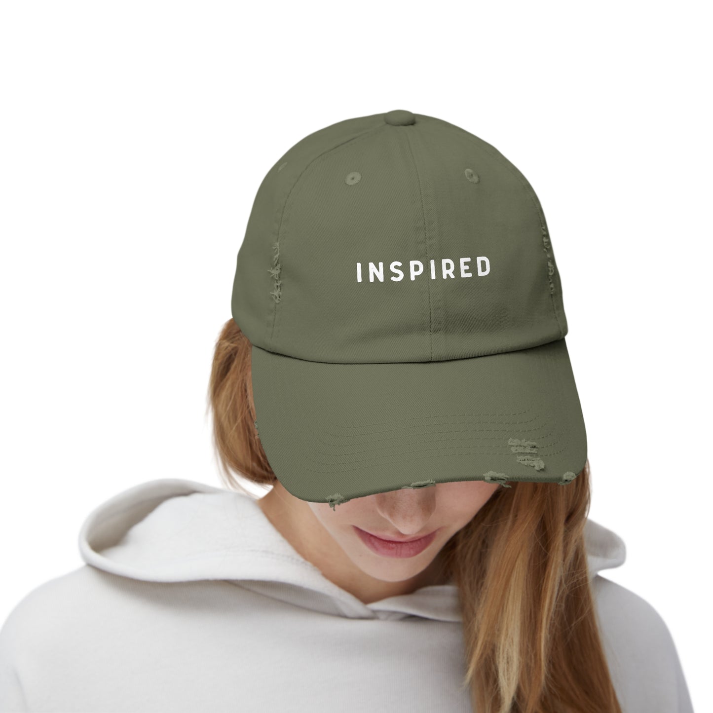 INSPIRED W Unisex Distressed Cap